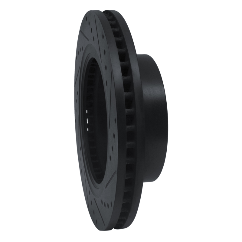 Nissan NV1500 Brake Rotor (1) - Front Left - R1 Concepts - Drilled & Slotted - Black - `12-`21